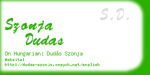 szonja dudas business card