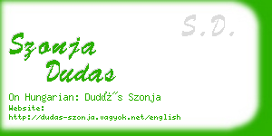 szonja dudas business card